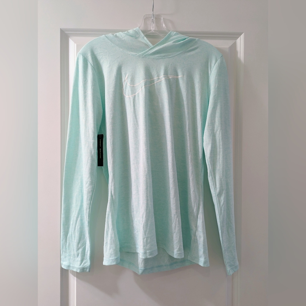 Nike Green Dri Fit Long Sleeve Shirt Hoodie